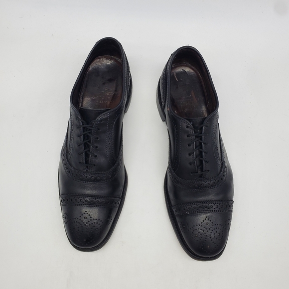 Allen Edmonds Shoe Men's 9 D Bartlett Black Leather Cap Toe Oxfords - Picture 2 of 9